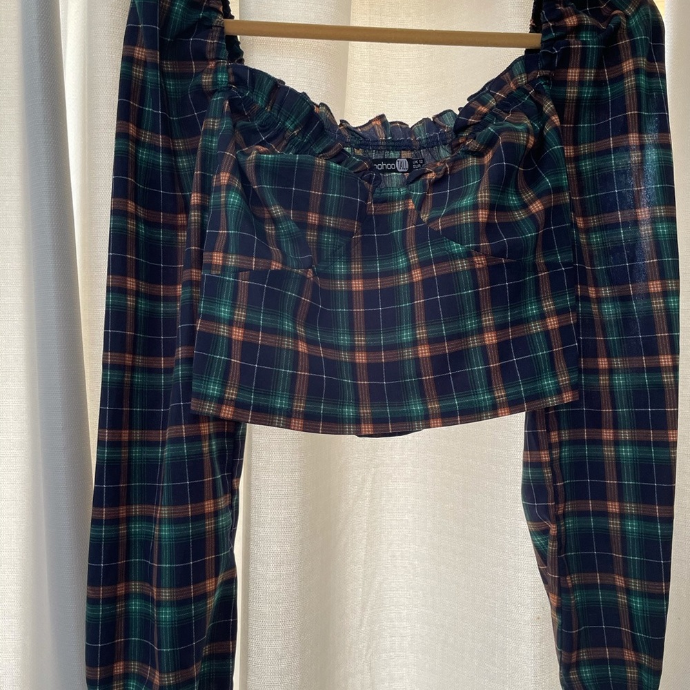 Cropped Puff Sleeve Blouse